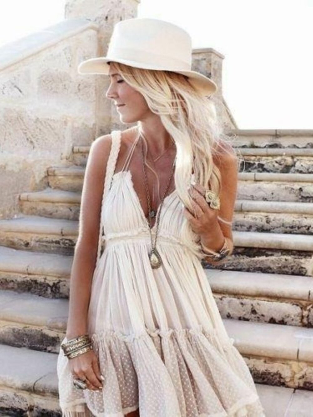 Free People 100 Degree Sand Ivory Halter Mini Dress